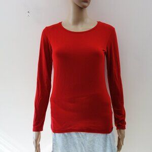 Uniqlo HEATTECH Extra Warm Long Sleeve Crew neck Top Red (M) EUC